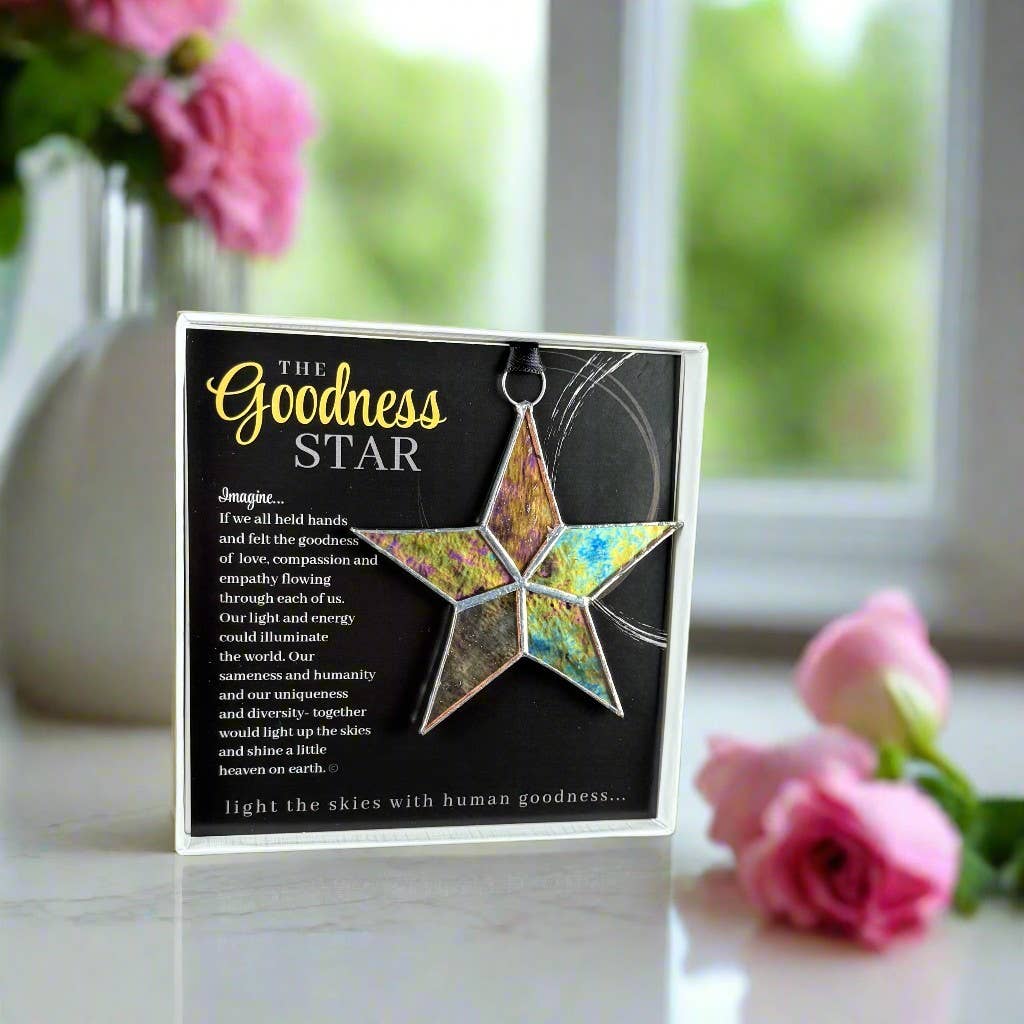 The Grandparent Gift Co. Inc. - Vente Objets de décoration - Goodness Star - Étoile en Vitrail & Sentiment d'Espoir 77153