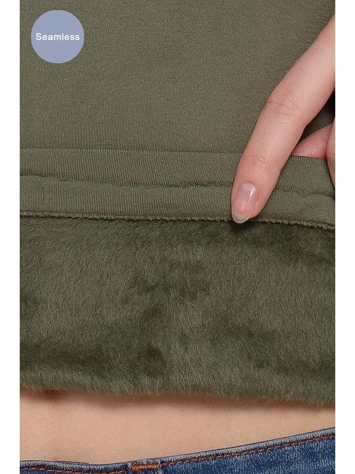 Active Basic | Active USA - Wholesale Knit Top - Women's - Long Sleeve Crew Neck Inner Fur Seamless Top