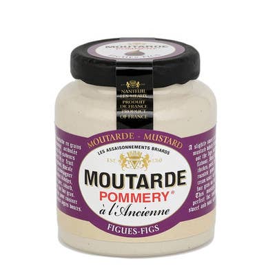 Pommery Fig Mustard - Small Stone Jar 3.5oz for wholesale by The French Farm
