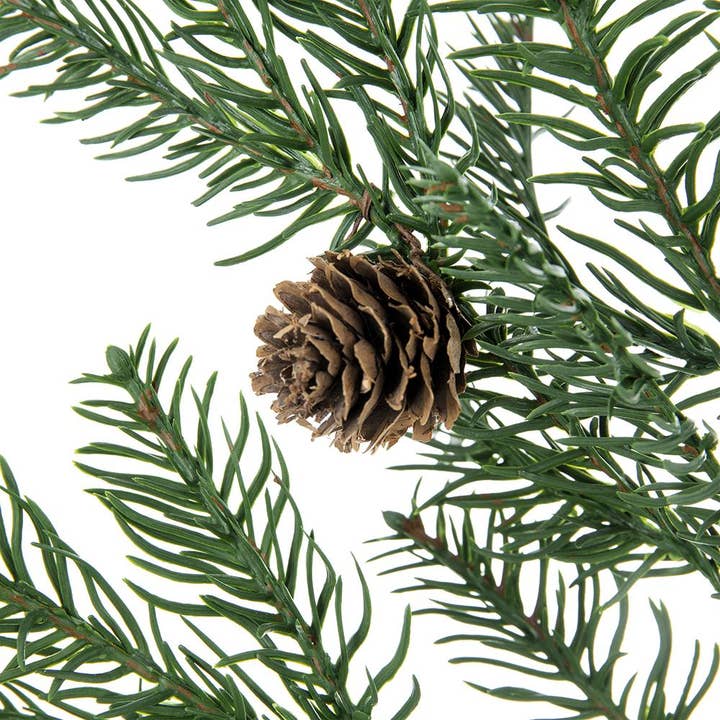 A&B Home Group Inc. - Wholesale Christmas decoration - 24" Pine Spray w/ Pincones - Green/Brown2