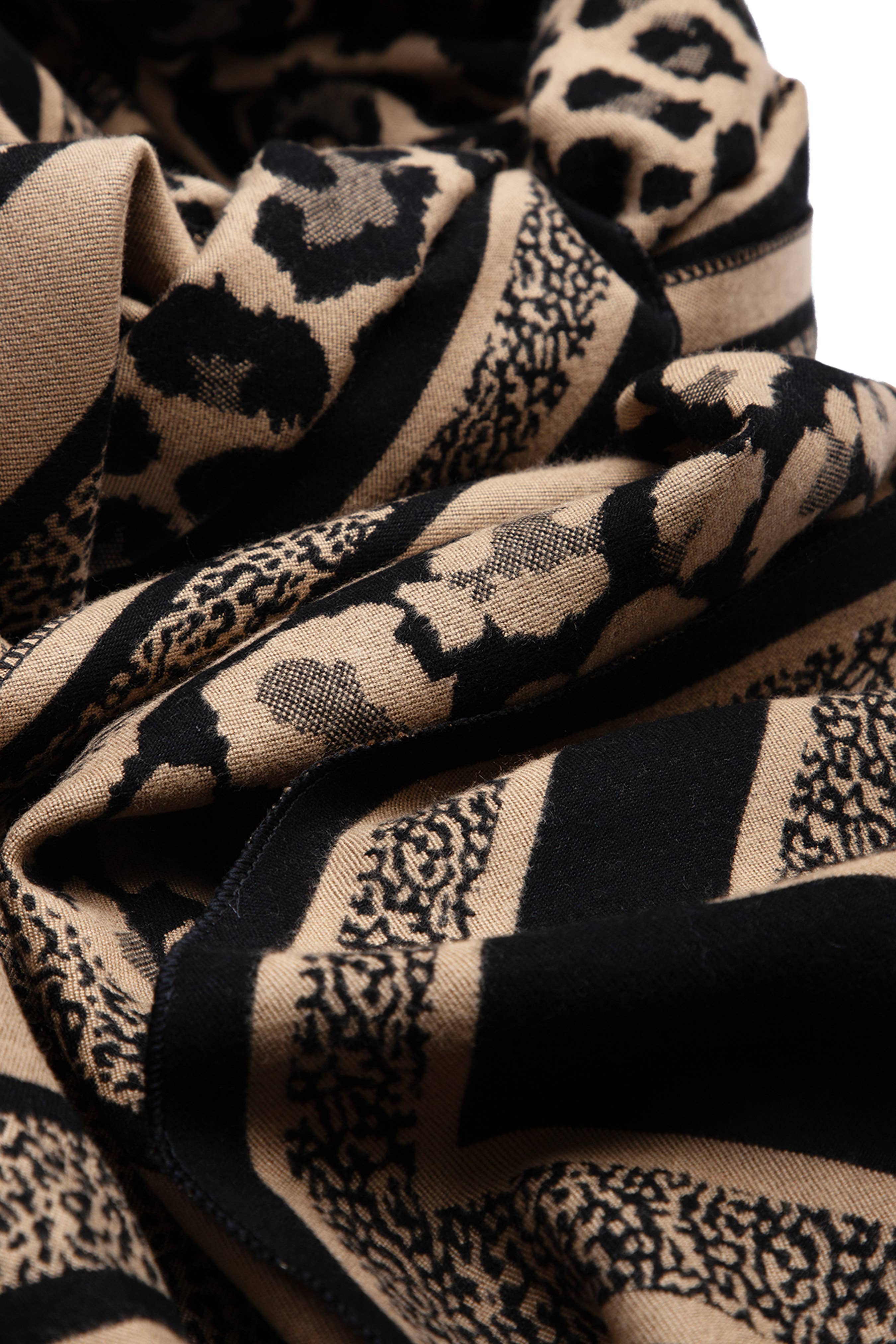 SAACHI - Wholesale Scarf - Women's - Reversible Leopard Pattern Scarf3