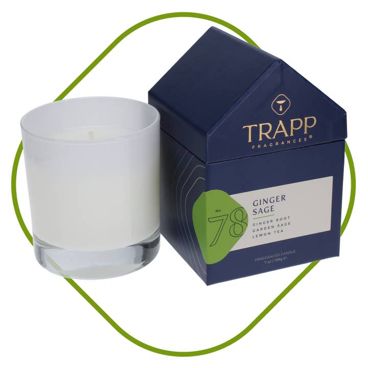No. 78 Ginger Sage 7 oz. Candle in House Box for wholesale by Trapp Fragrances