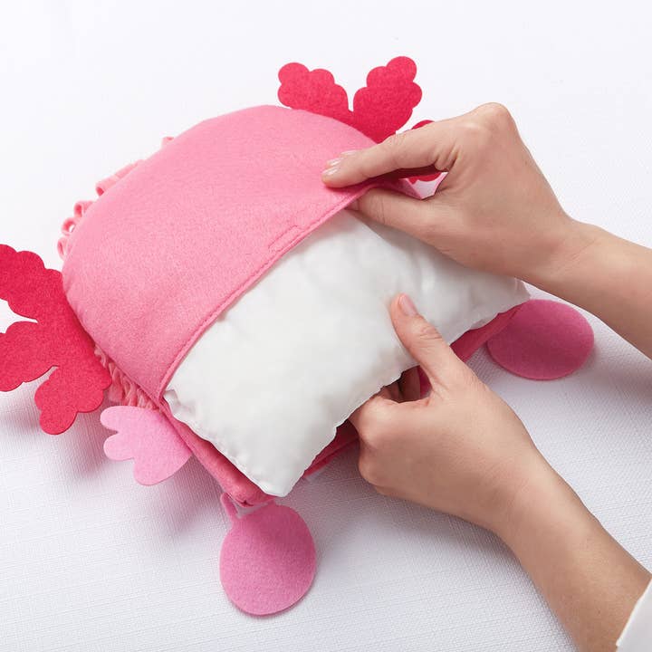 Bright Stripes - Wholesale DIY Craft Kit - Kids - Magic Scrunch Pillow- Axolotl