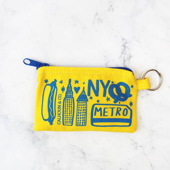 Calhoun & Co. - Wholesale Pouch - Women's - New York Zipper Card Pouch with Keyring