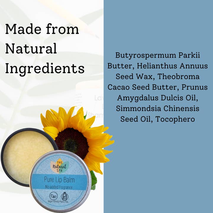 The Natural Spa Cosmetics - Wholesale Lip Balm - Pure All Natural Lip Balm - Vegan Stocking Filler1