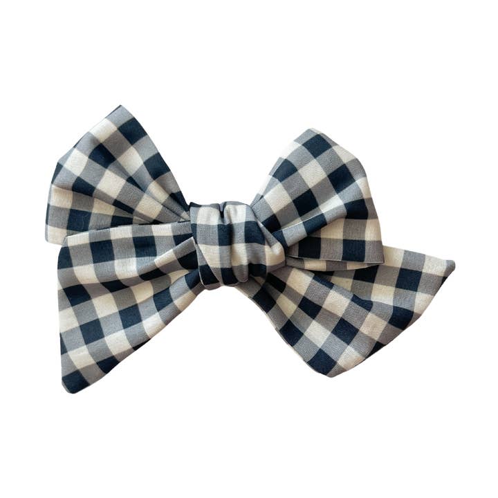 Gingham en azul marino | Lazo para venta al por mayor de Wildflowers + Cotton