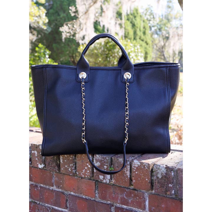 Caroline Hill - Wholesale Tote Bag - Women's - Melissa Tote Bag BLACK