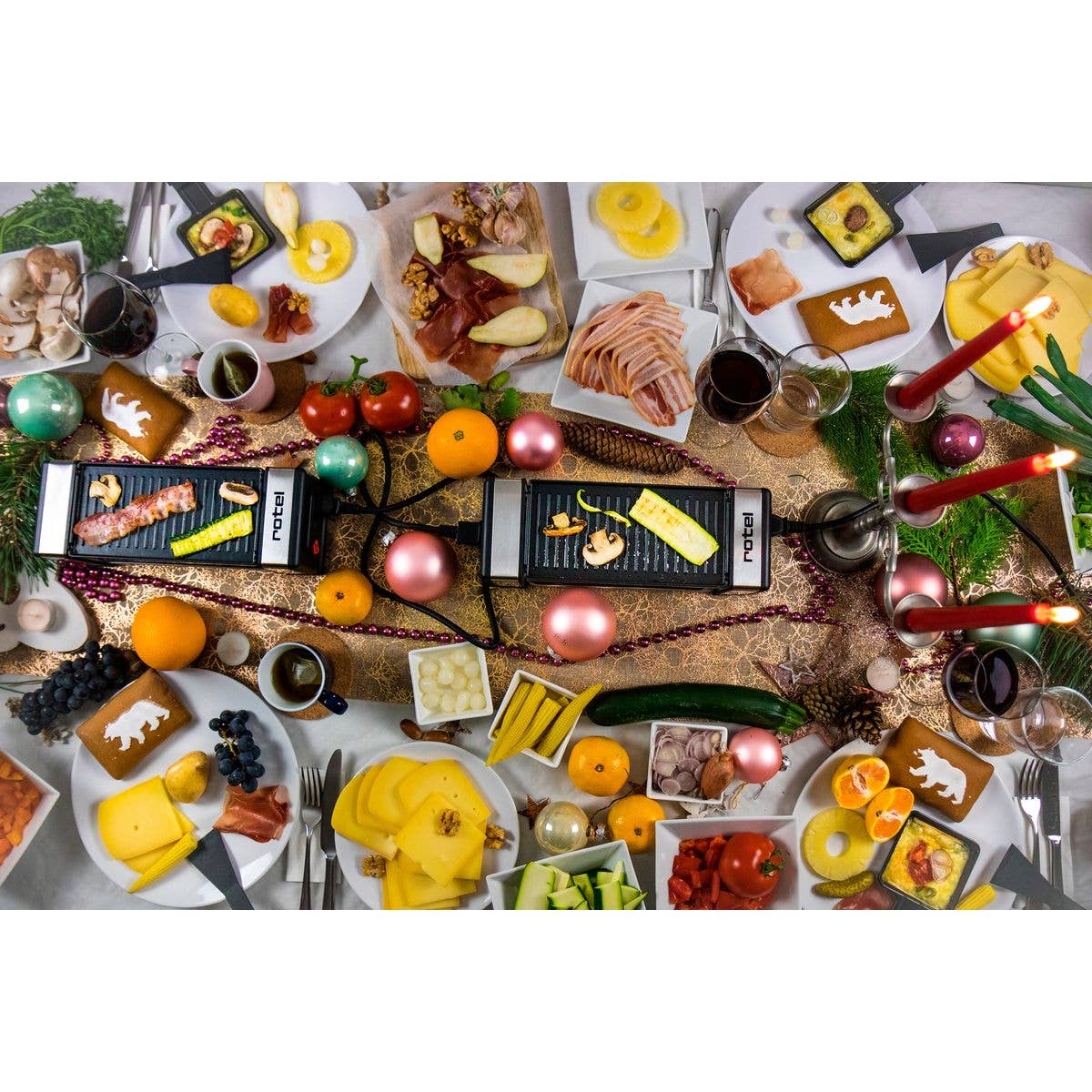 Zenker - Wholesale Kitchen Appliance - Set of 2 connectable raclette machines for 2 people Rotel3