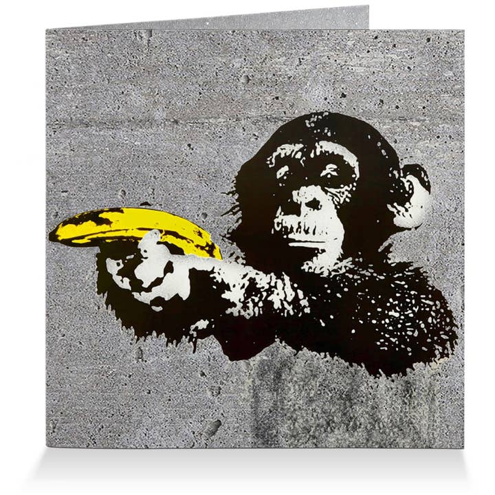 Street art greeting card with envelope #01641 Banana for wholesale by Eicie