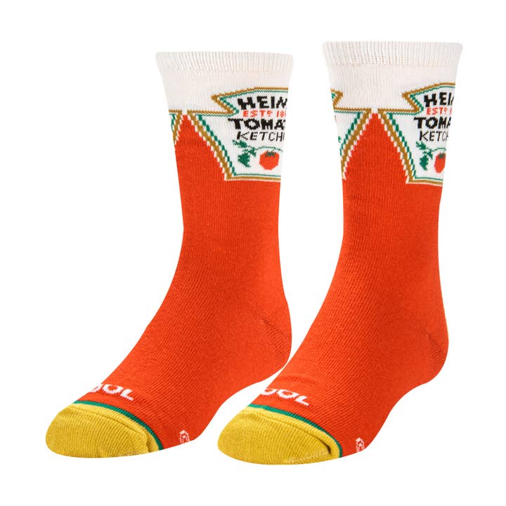 Cool Socks - Wholesale Socks - Kids - Heinz Ketchup - Kids 7-10 Crew