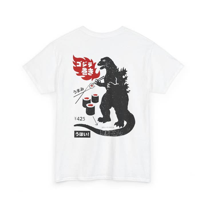 KILLER RETRO – wholesale T-shirt (graphic) – unisex – Vintage Sushi Ad T‑Shirt — Retro Japanese Monster Sushi Graphic Tee1