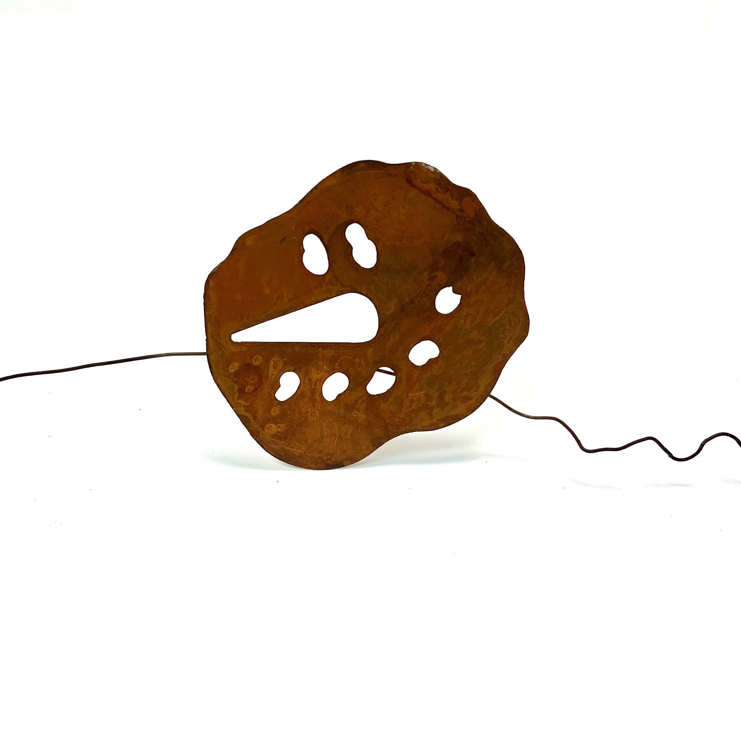 JanMichaels Art & Home - Wholesale Bunting/Garland - Rusty tin Snowman Garland, faces 6ft0