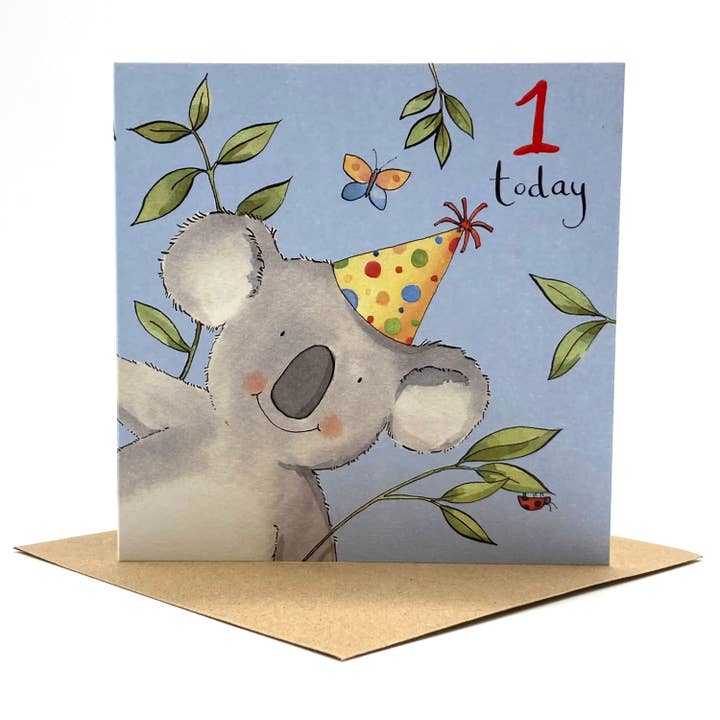 1st Birthday Card - Koala Bear for wholesale by Ink and Snail Limited
