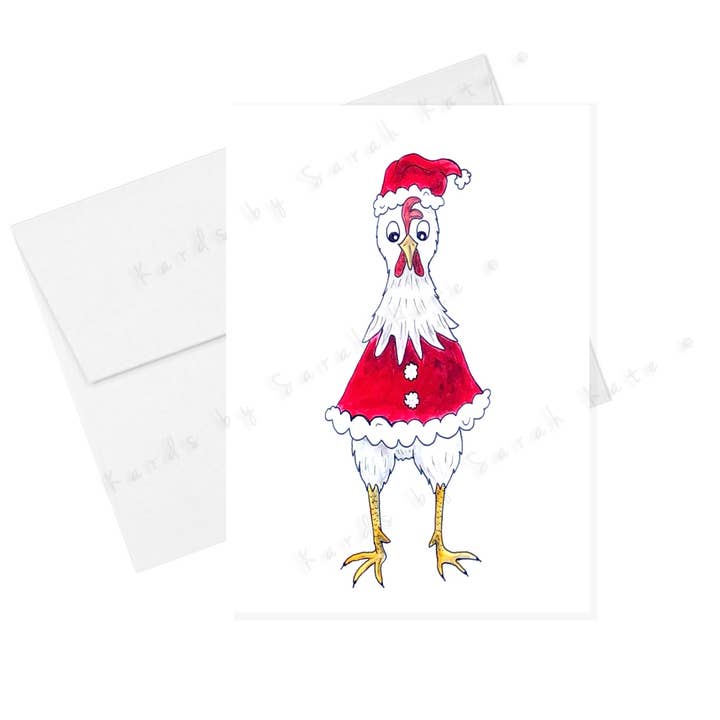 Christmas Chicken Greeting Card for wholesale by Kards