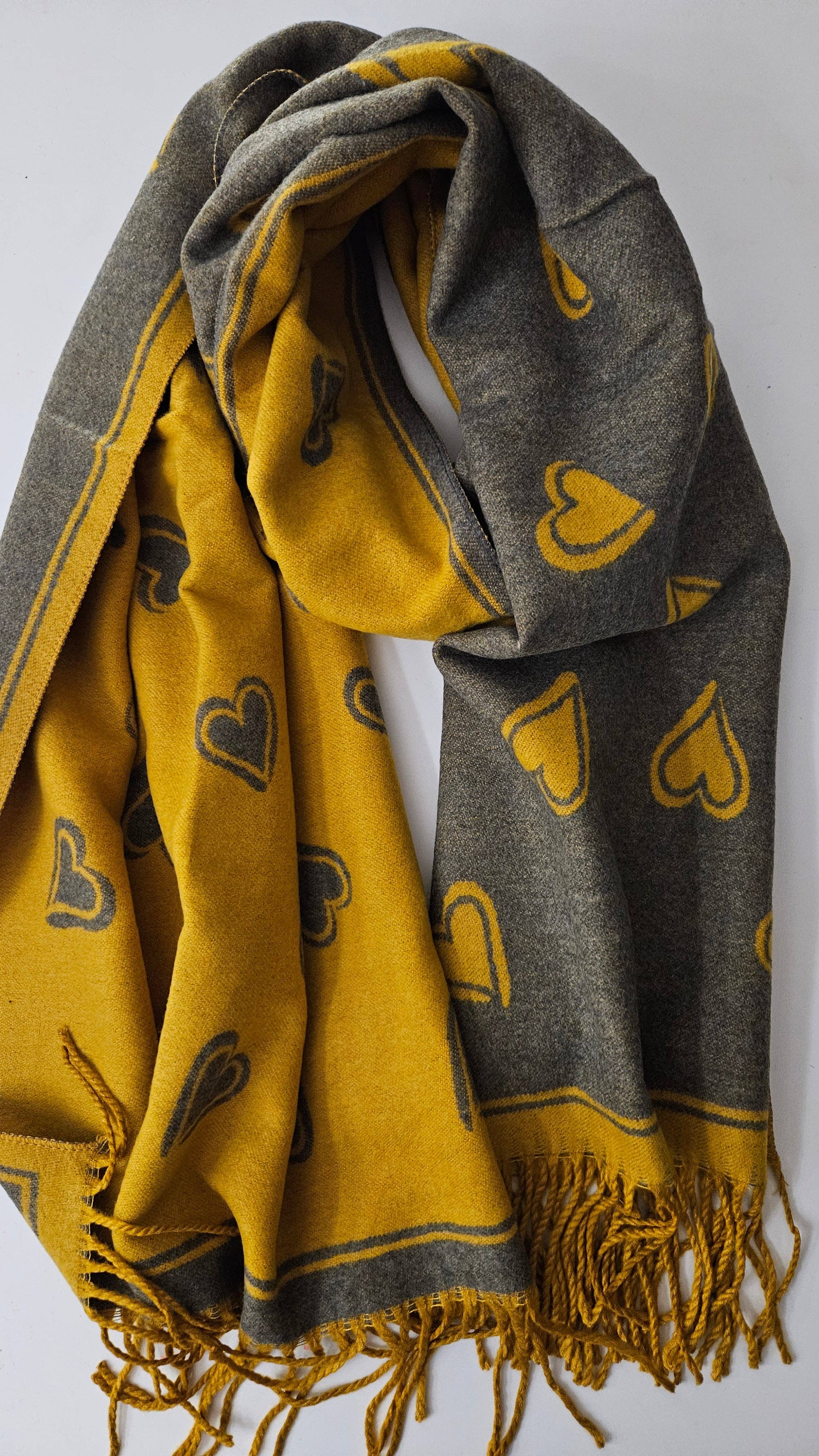 Shimena - Wholesale Scarf - Women's - Heart Pattern Cashmere-Blend Scarf – Ultra Soft & Elegant11