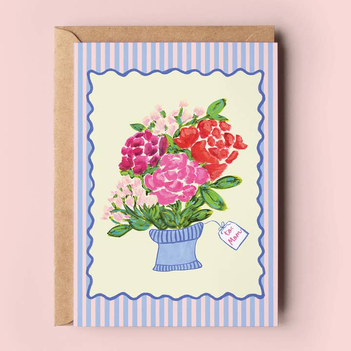Flowers for Mom Greeting Card and other Purchase Wholesale carnations for mother's day. Free Returns & Net 60 Terms on Faire trending on Faire.