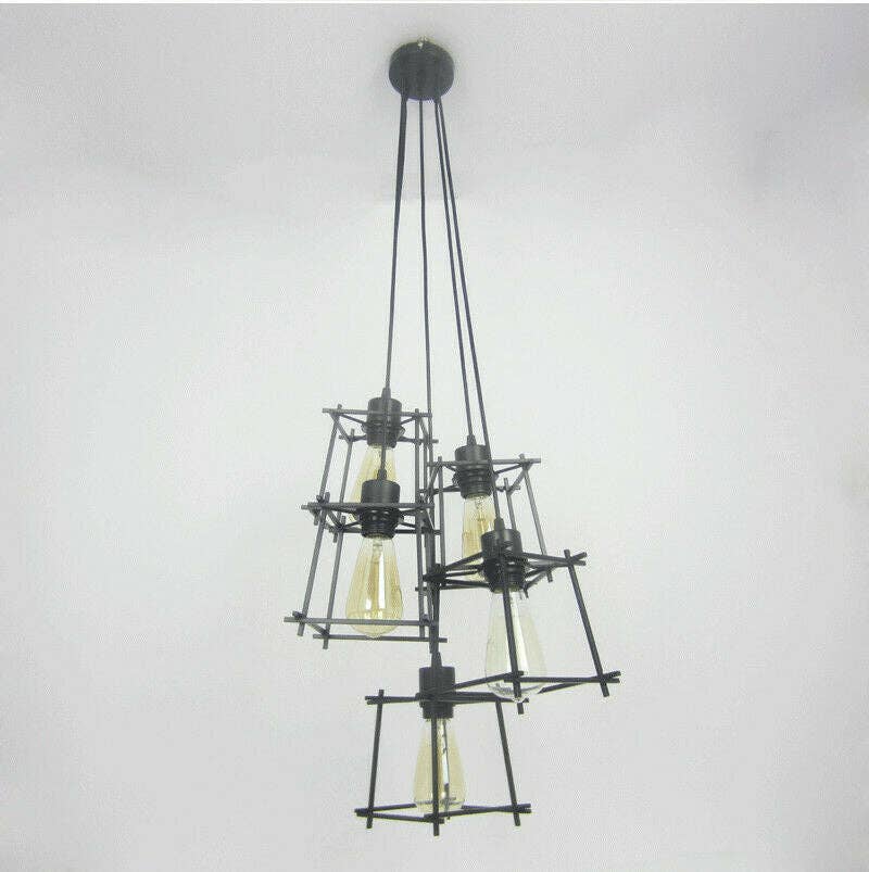 Ledsone – wholesale Chandelier/hanging light – Vintage Industrial Retro Ceiling Light Cage Loft Chandelier4