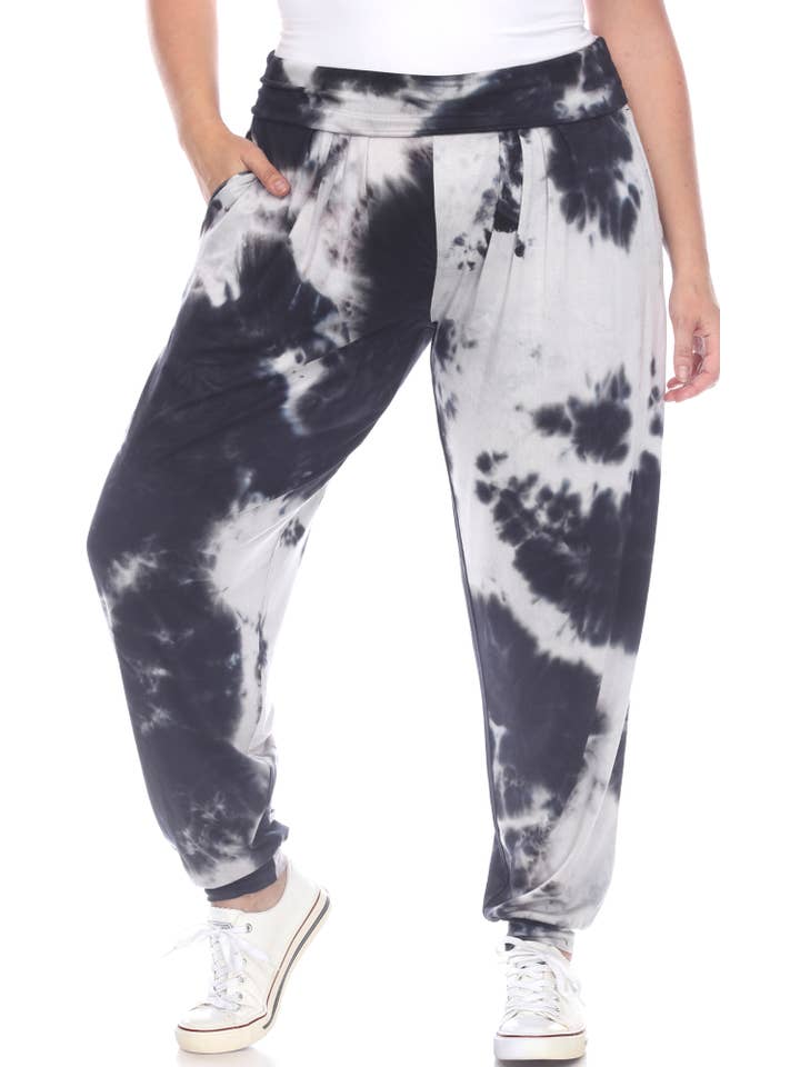 WHITE MARK - Vendita all'ingrosso Pantalone - Donna - PANTALONI HAREM TIE DYE - TAGLIE FORTI1