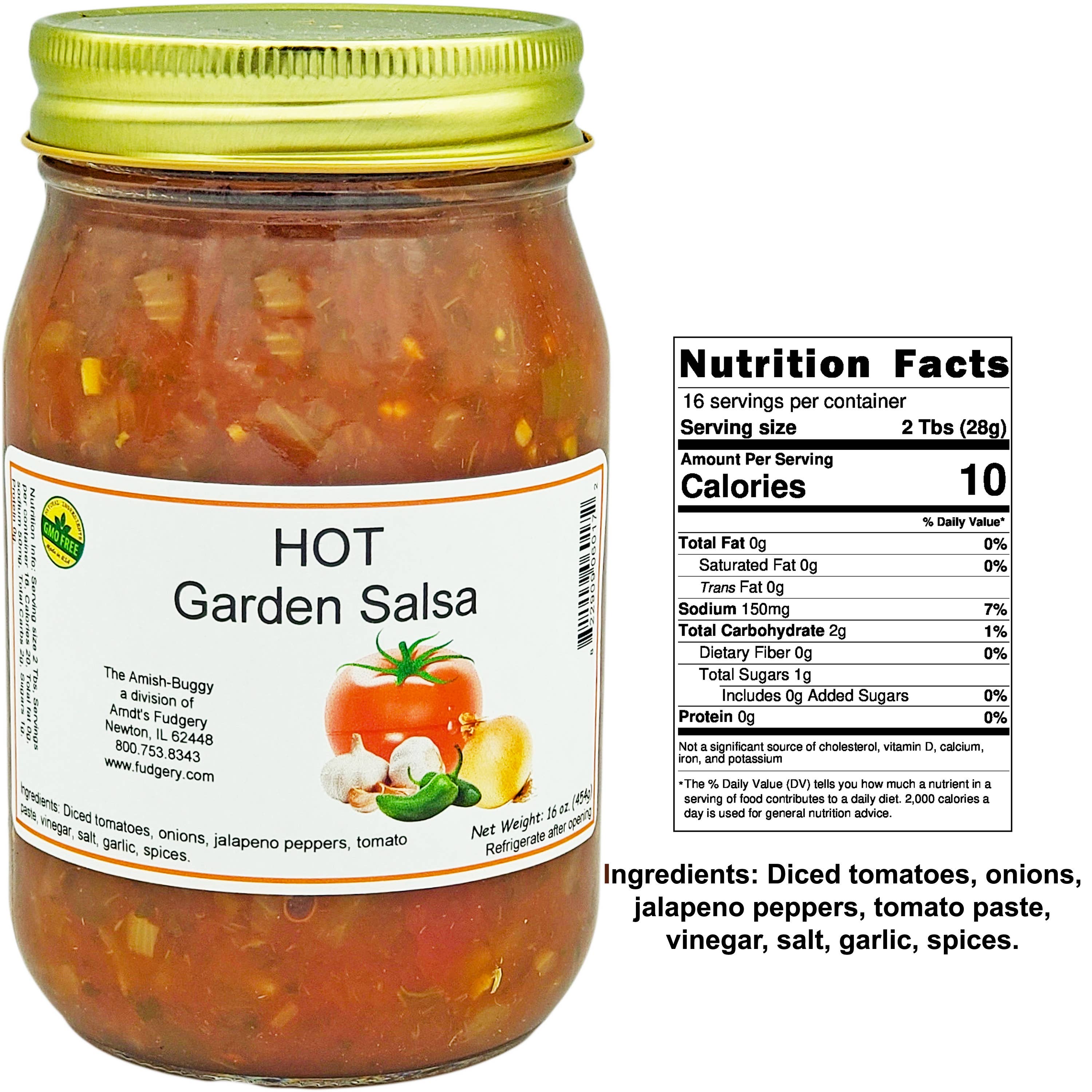 Arndt's Fudgery LLC - Wholesale Salsa - Amish Fresh Made Salsa 16 oz. Jar0