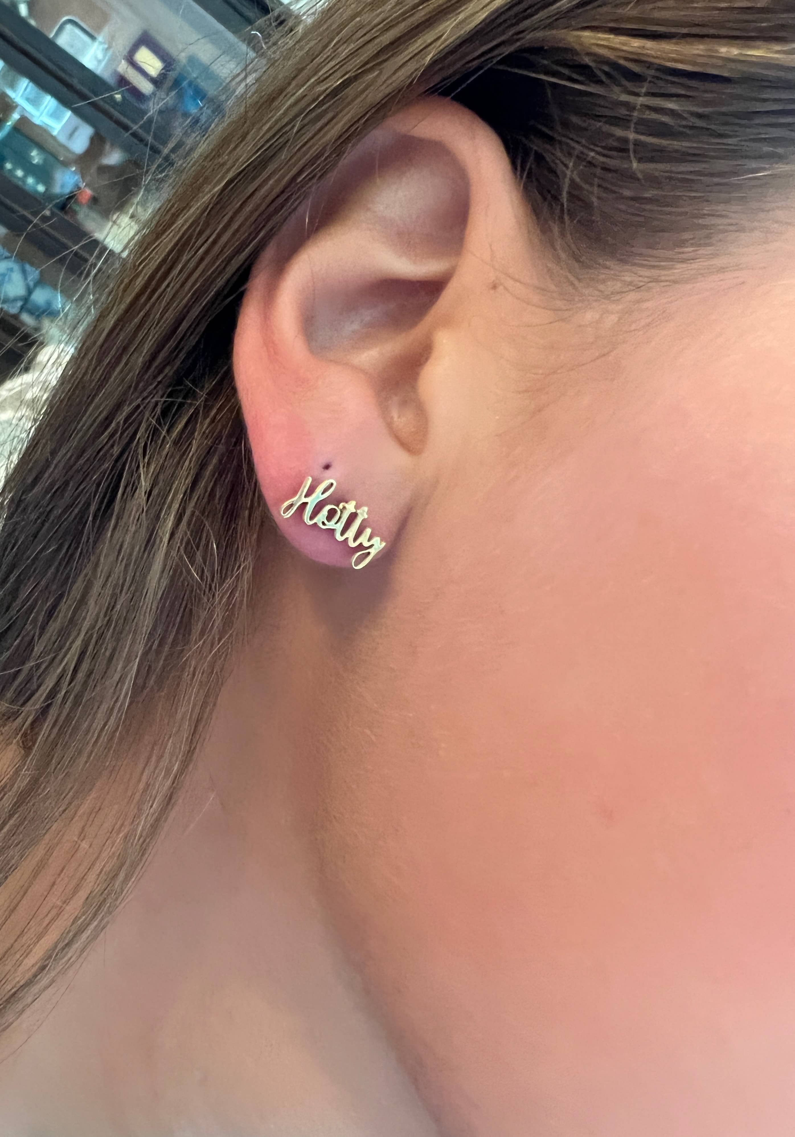 Steele Sloan Designs - Wholesale Stud/Post Earrings - Ole Miss Hotty Toddy Gold Stud Earrings, Ole Miss Gift1