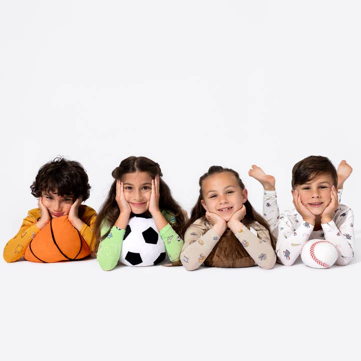 Bellabu Bear - Wholesale Sleepwear Set - Kids - Baseball Bamboo Kids Pajamas Two-Piece Set