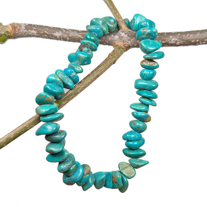 Bracciale elastico con schegge di pietra turchese per la vendita all'ingrosso da parte di Stylish Jewelry Supply