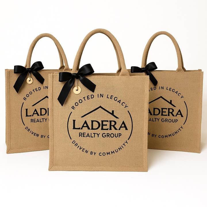 Sisters G Kids - Wholesale Gift bag - Custom Logo Jute Tote Bag with Bow – Wholesale Eco Gift Bag 11