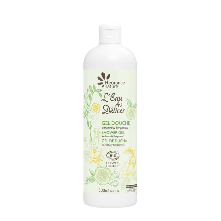 Fleurance Nature - Vente Lotions corporelles/Gels douches - GEL DOUCHE EAU DES DELICES VERVEINE ET BERGAMOTE BIO