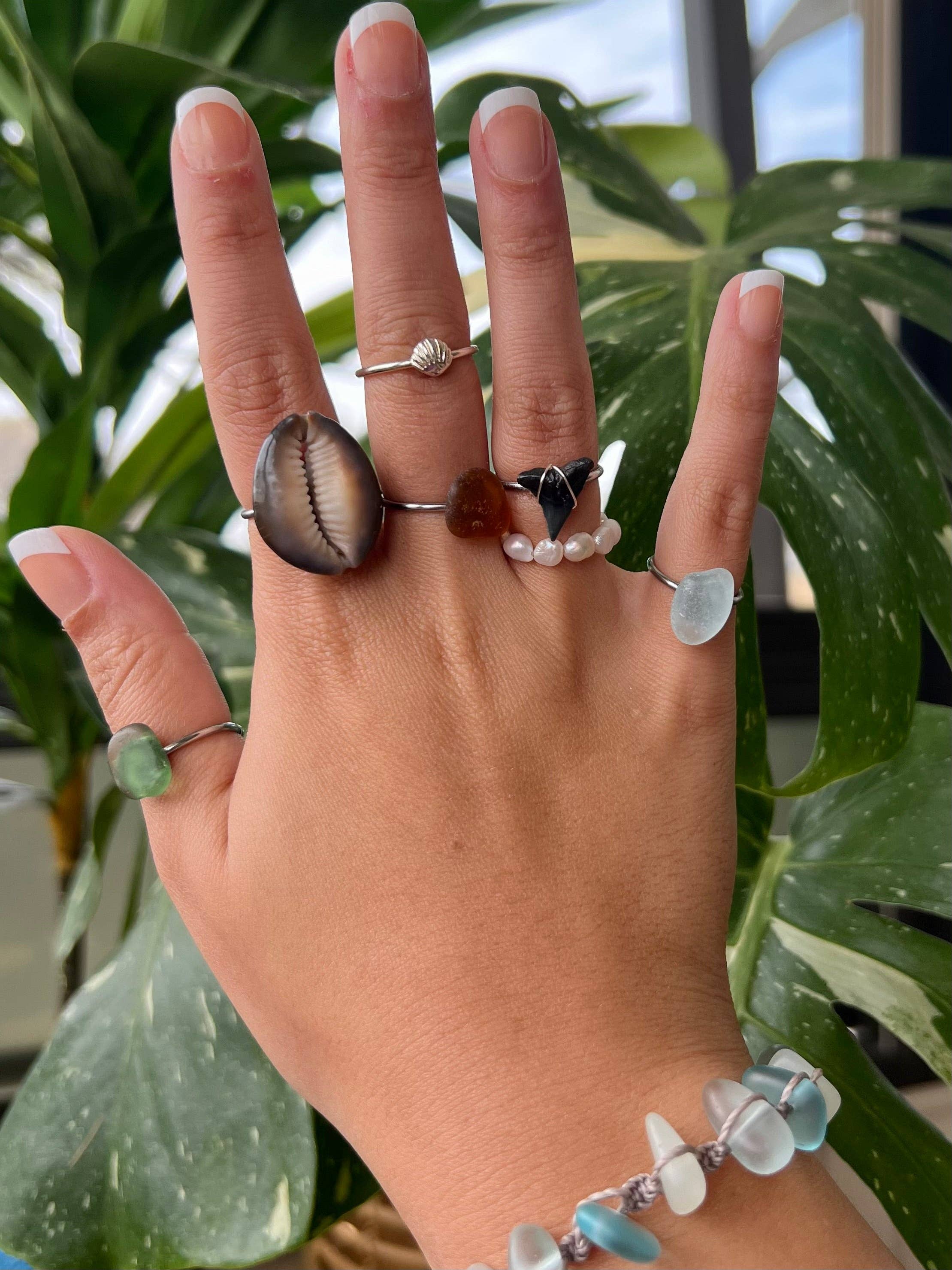 HALT - Wholesale Cocktail/Statement Ring - Honey Cowrie Ring | Boho Surfer Beach Jewelry2