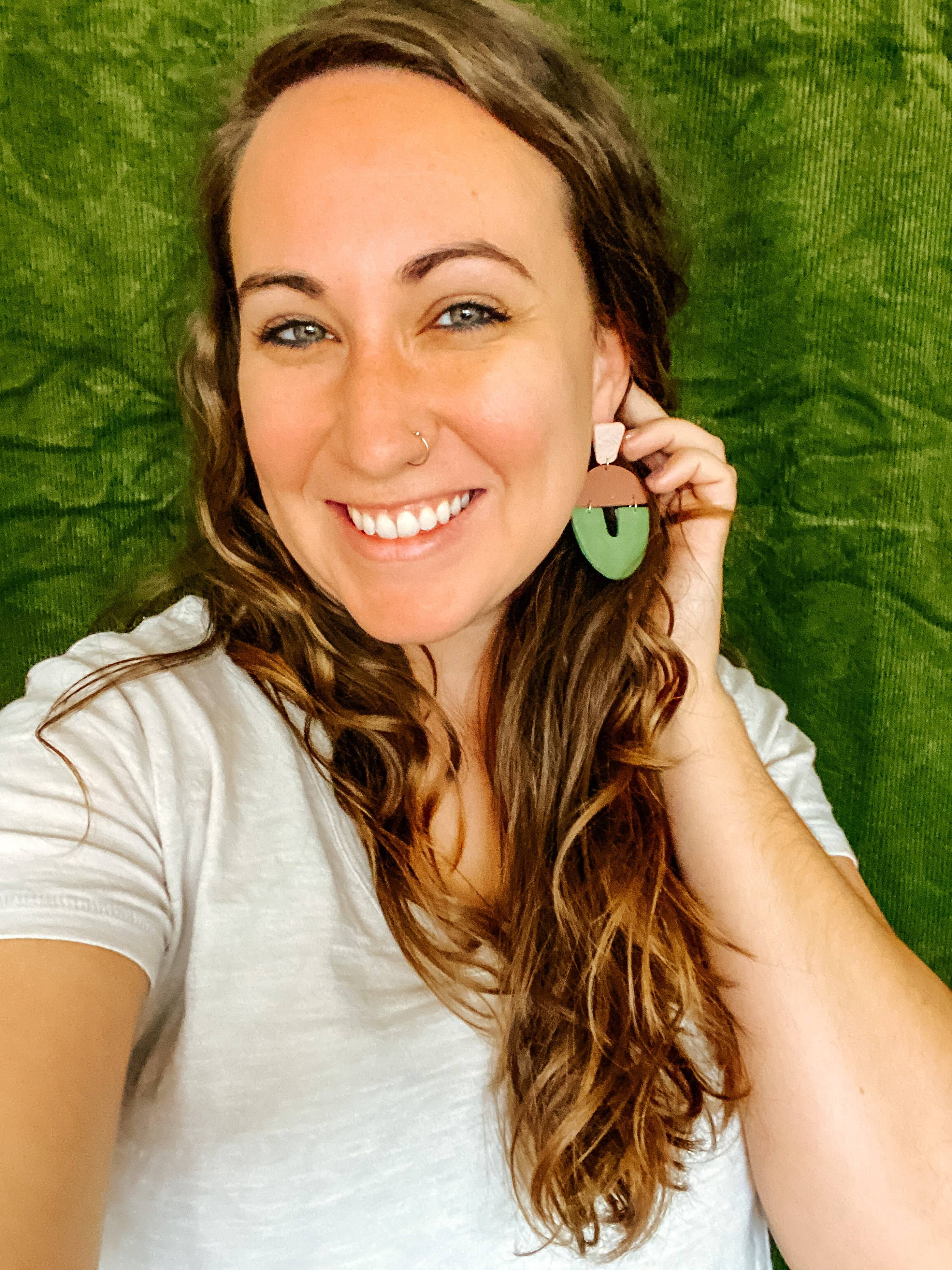 Lauren Likes Art - Wholesale Dangle Earrings - Boho Polymer Clay Statement Earrings in Earth Tones3