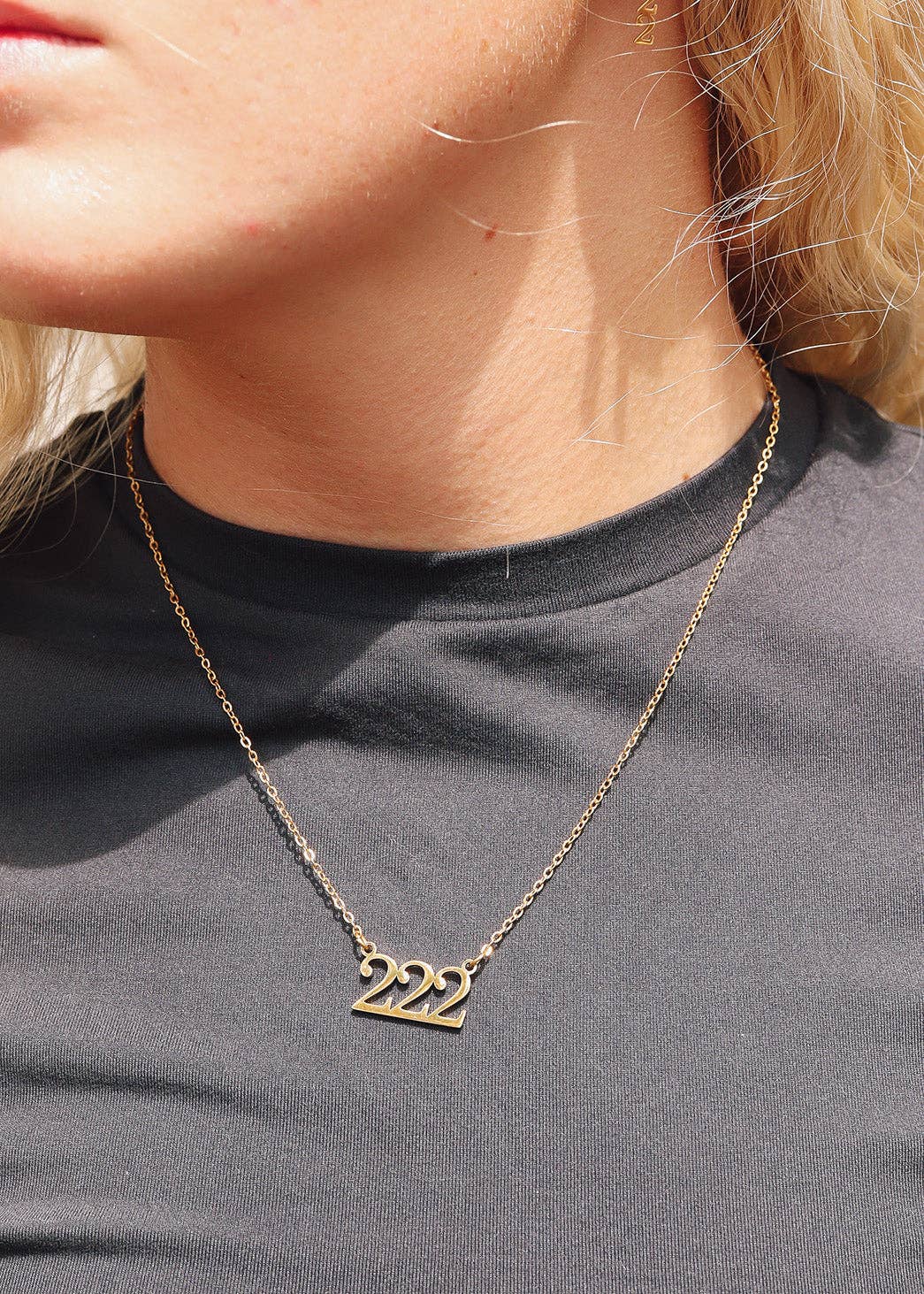 WJW – wholesale Pendant/charm necklace – 18K Gold PVD Stainless Steel Angel Number Necklace3