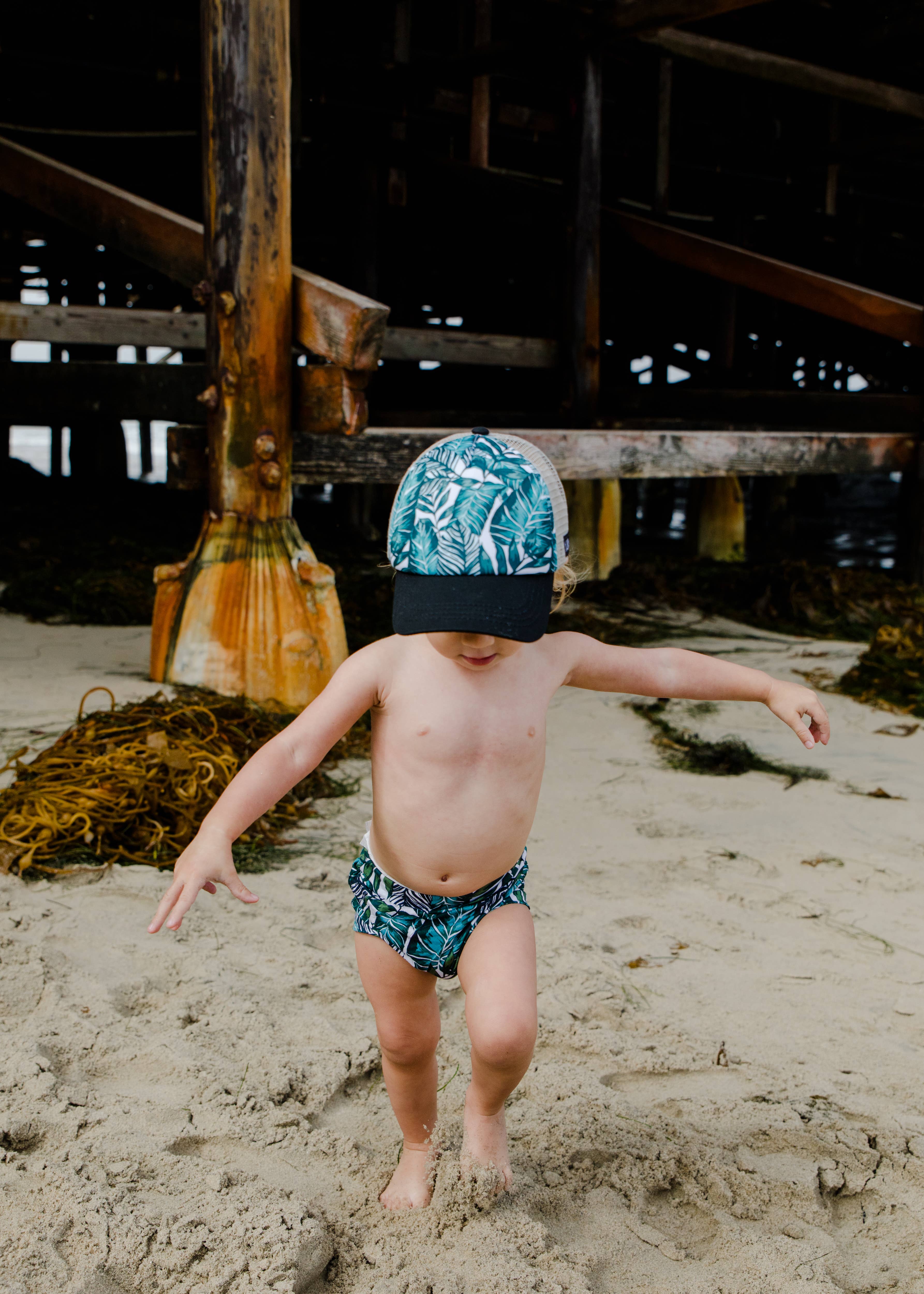 Kahakai Kids Collection – wholesale Trucker hat – Unisex – Island Leaves Hat1