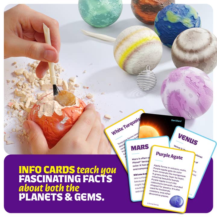 Dan&Darci - Wholesale DIY Craft Kit - Kids - Galaxy Gem Dig Kit for Kids - Gemstones Digging Science Kit