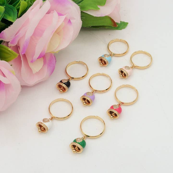 Daemon srls - Venta al por mayor Anillos solitarios - TINKERBELL RAINBOW - Anillo de campanilla con circonita cúbica en forma de corazón