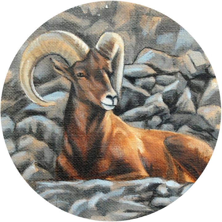 Ram Art Print por atacado de Moni Ellee Art