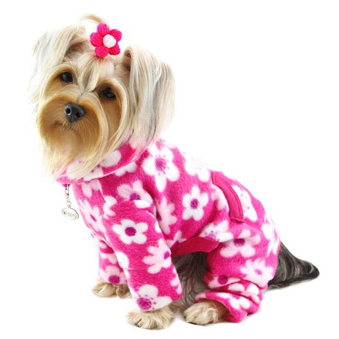 Full Blossom Fleece Turtleneck Pajamas for wholesale by Klippo Pet