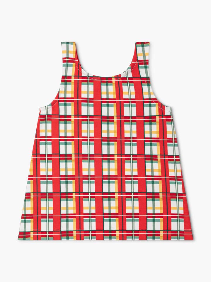 Monica + Andy - Wholesale Dress - Kids - Shift Jumper Dress_Holiday Plaid