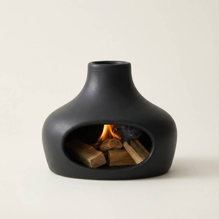 Kiyo Home - Vente Porte-encens - Brûleur de cheminée Palo Santo et Sauge | Céramique résistante à la chaleur1