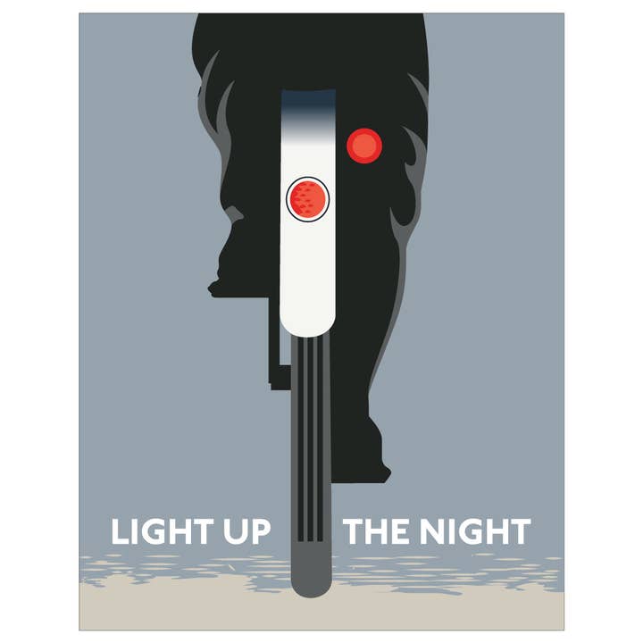 5'' x 7'' Light Up The Night Biker Greeting Card for wholesale by Fridgedoor