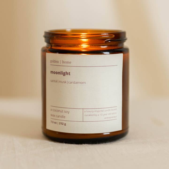 golden | home - Wholesale Jar/Filled Candle - Moonlight | Coconut soy candle, Nontoxic, Handpoured