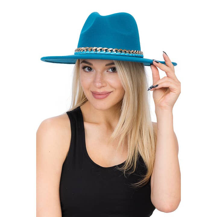 Cap Zone – Fedora - Mulher por atacado – Chapéu Monocromático Revelado Corrente Cubana Larga Feltro Chapéu14