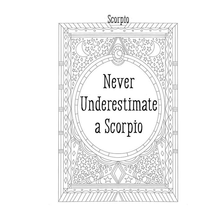 Microcosm Publishing & Distribution – wholesale Colouring book – Adult – Scorpio: Your Cosmic Coloring Book3