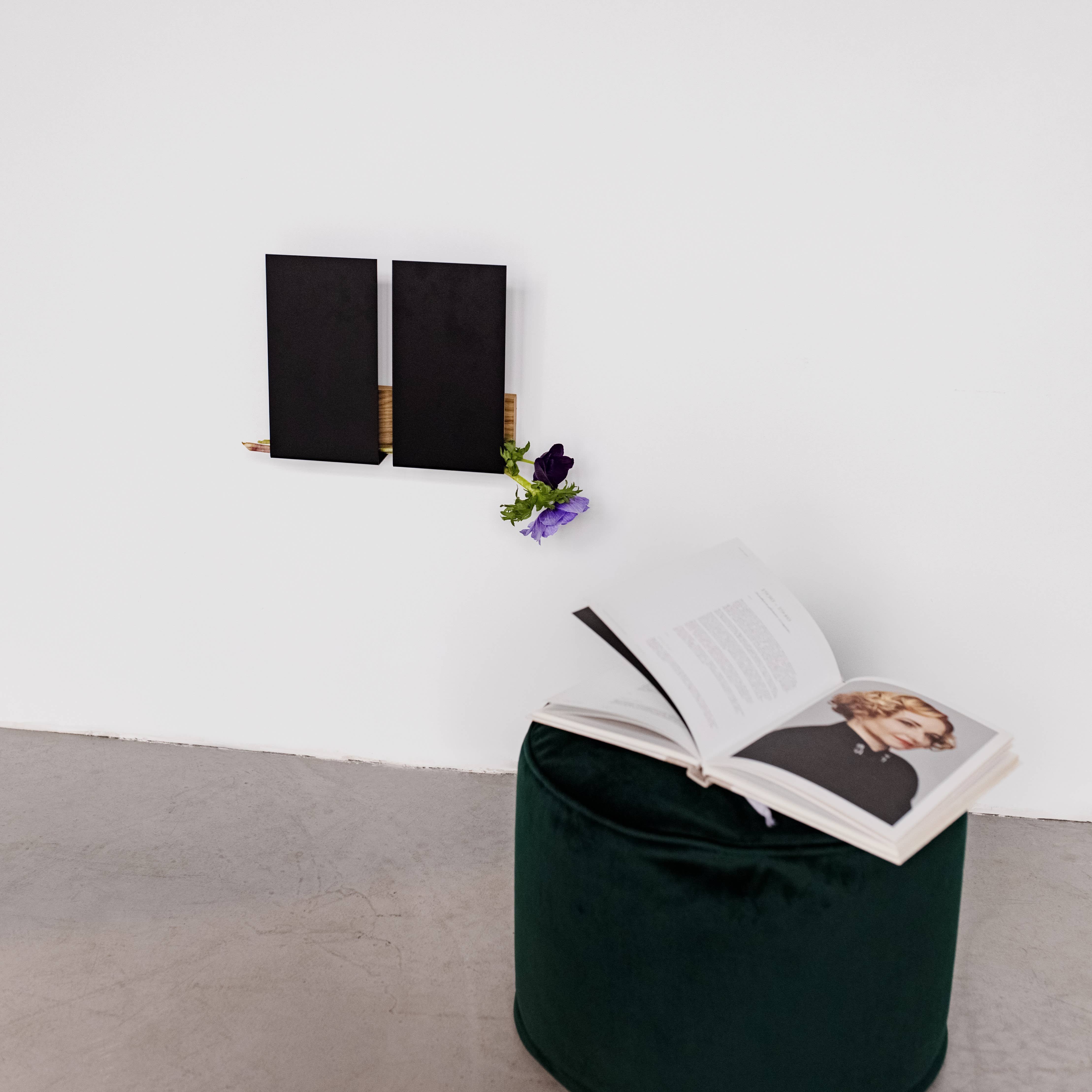 NAMUOS - Wholesale Magazine Rack - Wall magazine holder WINGS - Black, oak wood3