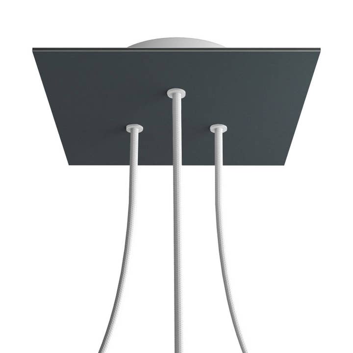 Rose-One kvadratisk roset, 200 mm med 3 huller og 4 sidehuller for engroshandel hos LIGHTINUP S.R.L.