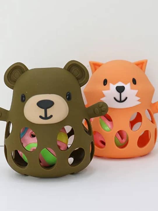 Silicone 3D Funny Fox/Bear Silicone Teeether for wholesale by Three Hearts & Co./EMO & CO.
