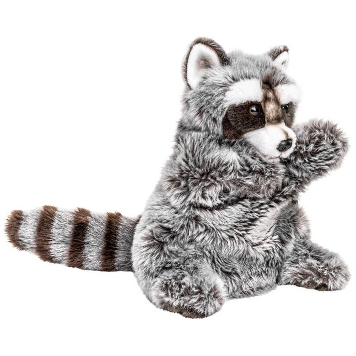 Uni Toys – Großhandel Kuschel-/Plüschtier – Kind & Baby – Handpuppe Waschbär - 26 cm (Höhe) - Kuschel-/Plüschtier