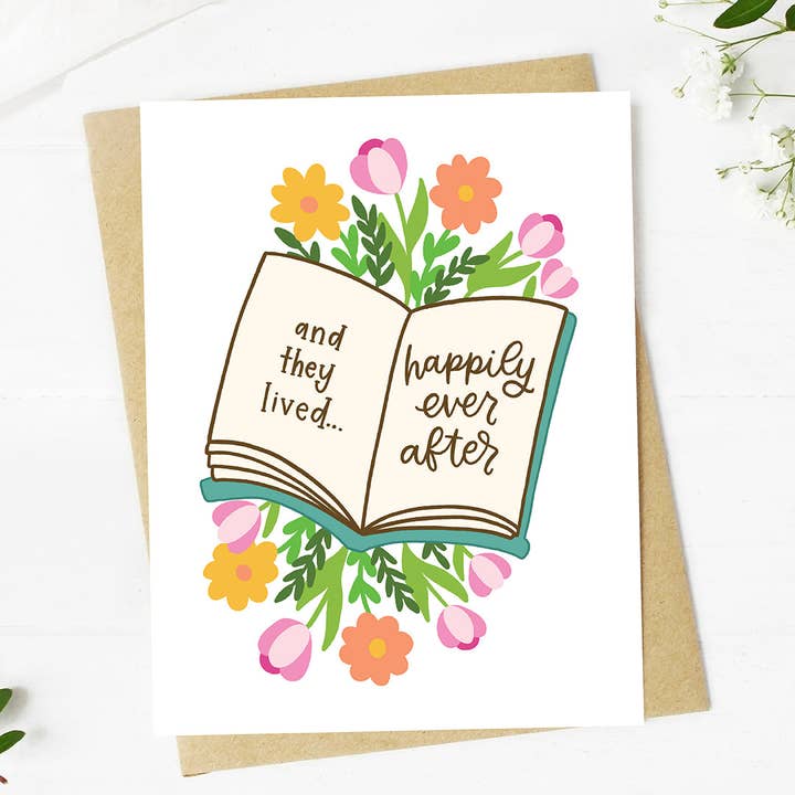 Big Moods - Wholesale Wedding Card - "And they lived happily ever after" Storybook Wedding Card3