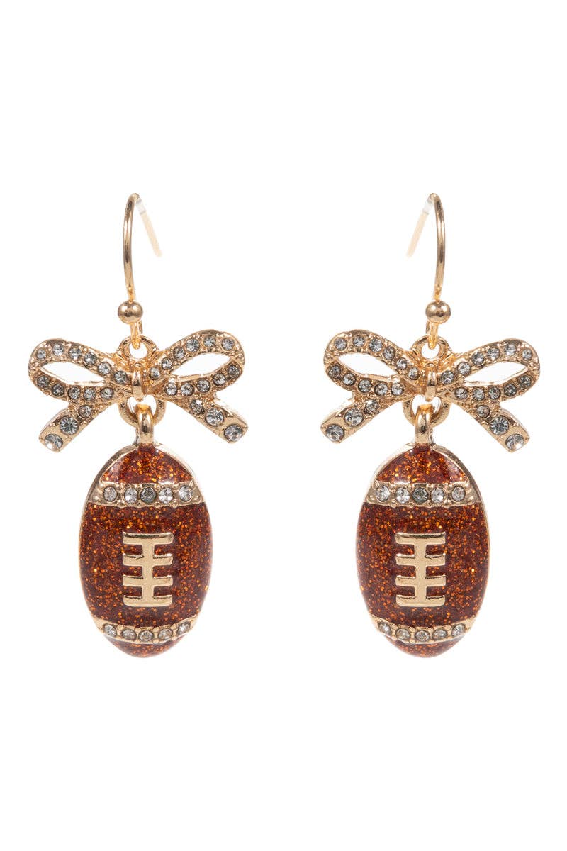 GD Boucles d'oreilles crochet émaillées en forme de ballon de football pour jour de match en vente sur Faire1