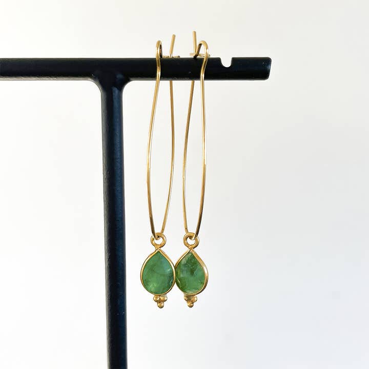 LITCHI - Wholesale Dangle Earrings - Green Amazonia Earrings