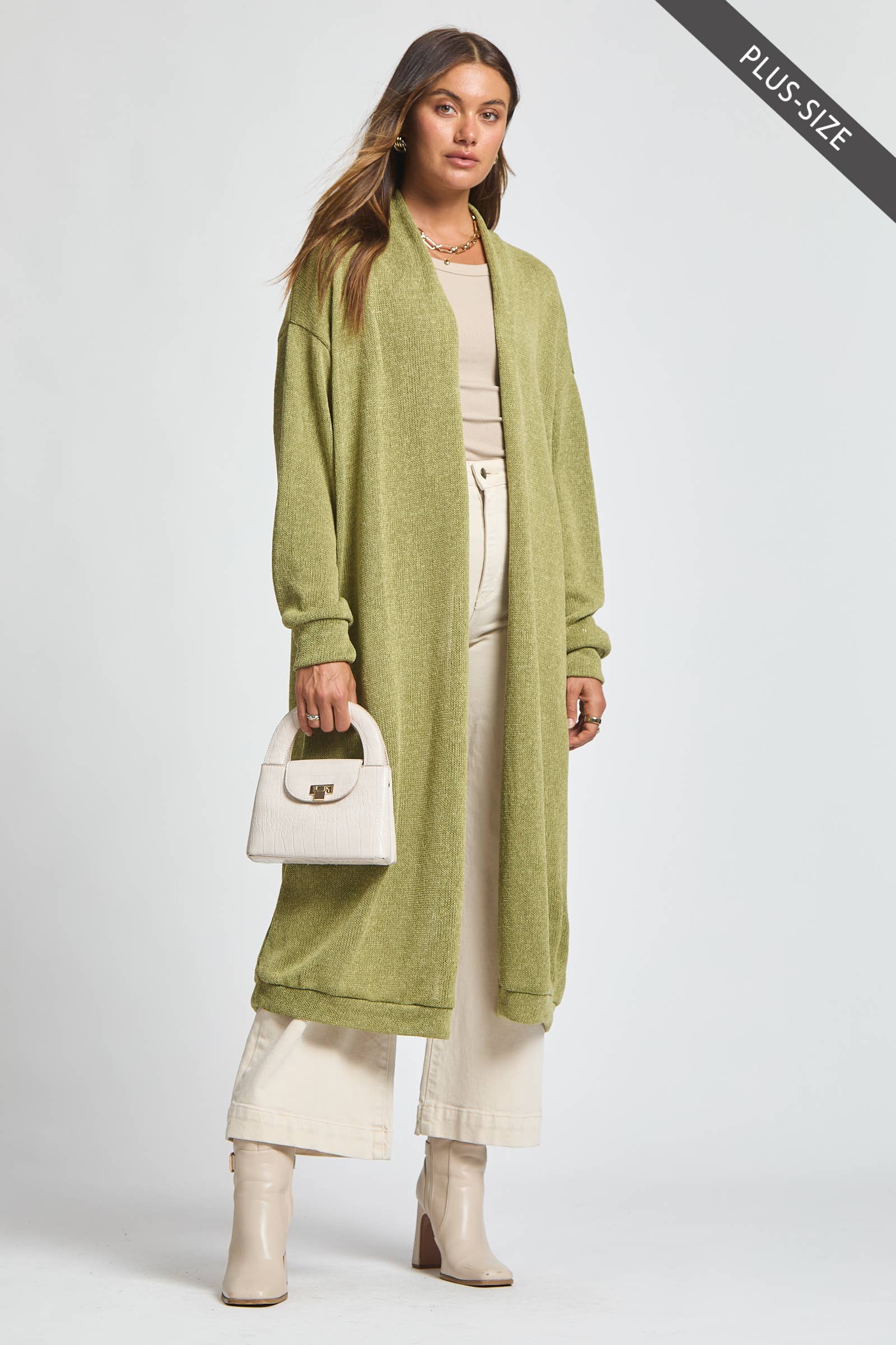 Dear Scarlett - Venta al por mayor Cárdigan - Mujer - Cárdigan Largo Relajado Talla Grande1